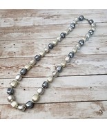 Vintage Necklace - Chunky Metallic Tones Long Necklace - £11.79 GBP