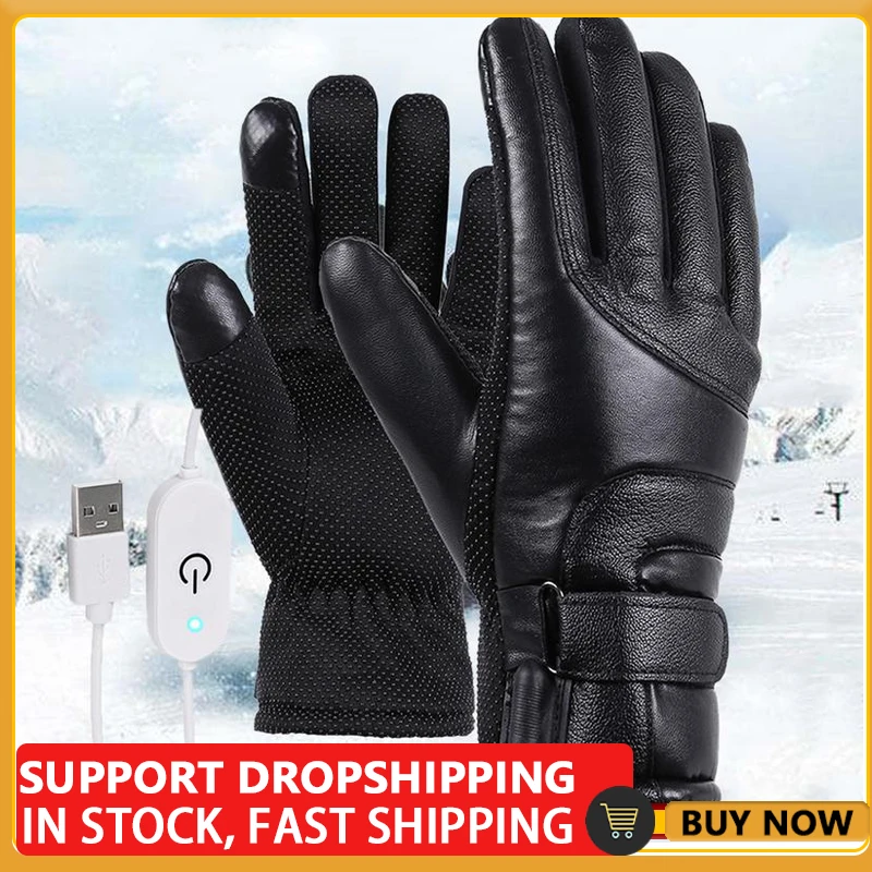 Winter Electric Heated Gloves  Men Women USB Hand Warmer Heating Gloves - £21.43 GBP+