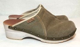 Dansko Olive Green Canvas Studded ClogUS Size 6.5 - £13.92 GBP