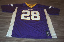 Minnesota Vikings #28 Adrian Peterson Nfl Football Jersey Youth Xl 18-20 Purple - £19.77 GBP