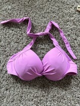 Tahiti Womens Halter Tie Padded Swim Top Solid Size Small Beachy Lounge - $8.59