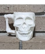 Ceramic Bisque White Glazed Skull Mug, Ready to Paint - £11.67 GBP
