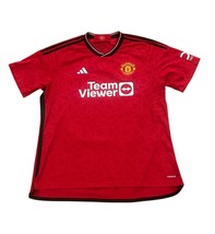 Adidas 2023-2024 Manchester United F.C. Red Home Kit Soccer Jersey Men&#39;s... - $1,142.07 MXN