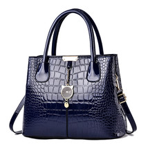   Bright Leather Large Capacity Shoulder Hand Women&#39;s Bag  - £30.46 GBP