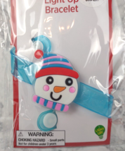 Snowman Christmas Light-Up Flashing Bracelet Led Lights Blinks Colorful Snow 1pc - £7.95 GBP