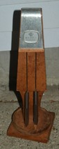 Ekco Flint Stainless Vanadium 4 Knife Set Cutlery Wood Block Made USA - £36.76 GBP