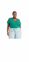 Women&#39;s Plus Size 3X V Neck Short Sleeve T Shirt NEW - £10.17 GBP