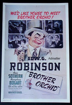Vintage Humphrey Bogart Poster Brother Orchid Edw. G. Robinson + Gene Tierney - £11.54 GBP