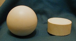 #28  2.0&quot; POLYURETHANE ball with 1&quot; Tall Mounting Base for carving or sc... - $7.43
