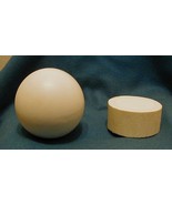 #28  2.0&quot; POLYURETHANE ball with 1&quot; Tall Mounting Base for carving or sc... - $7.43