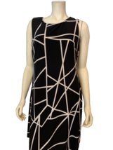 Tommy Hilfiger Black and White Print Knit Sleeveless Pullover Shift Dres... - $14.24