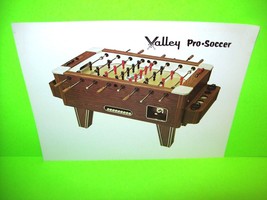 Valley Pro Soccer Foosball Table FLYER Art Pint Arcade Game Promo Original 1975 - £16.29 GBP