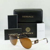 VERSACE VE2252 147073 Gold/Dark Brown 63-12-145 Sunglasses New Authentic - £121.05 GBP