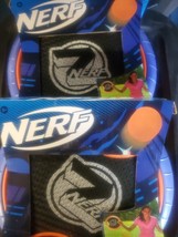 2 Nerf Outdoor Trampoline Paddle Ball includes 4 sports Disc and 2 Bounc... - $39.60