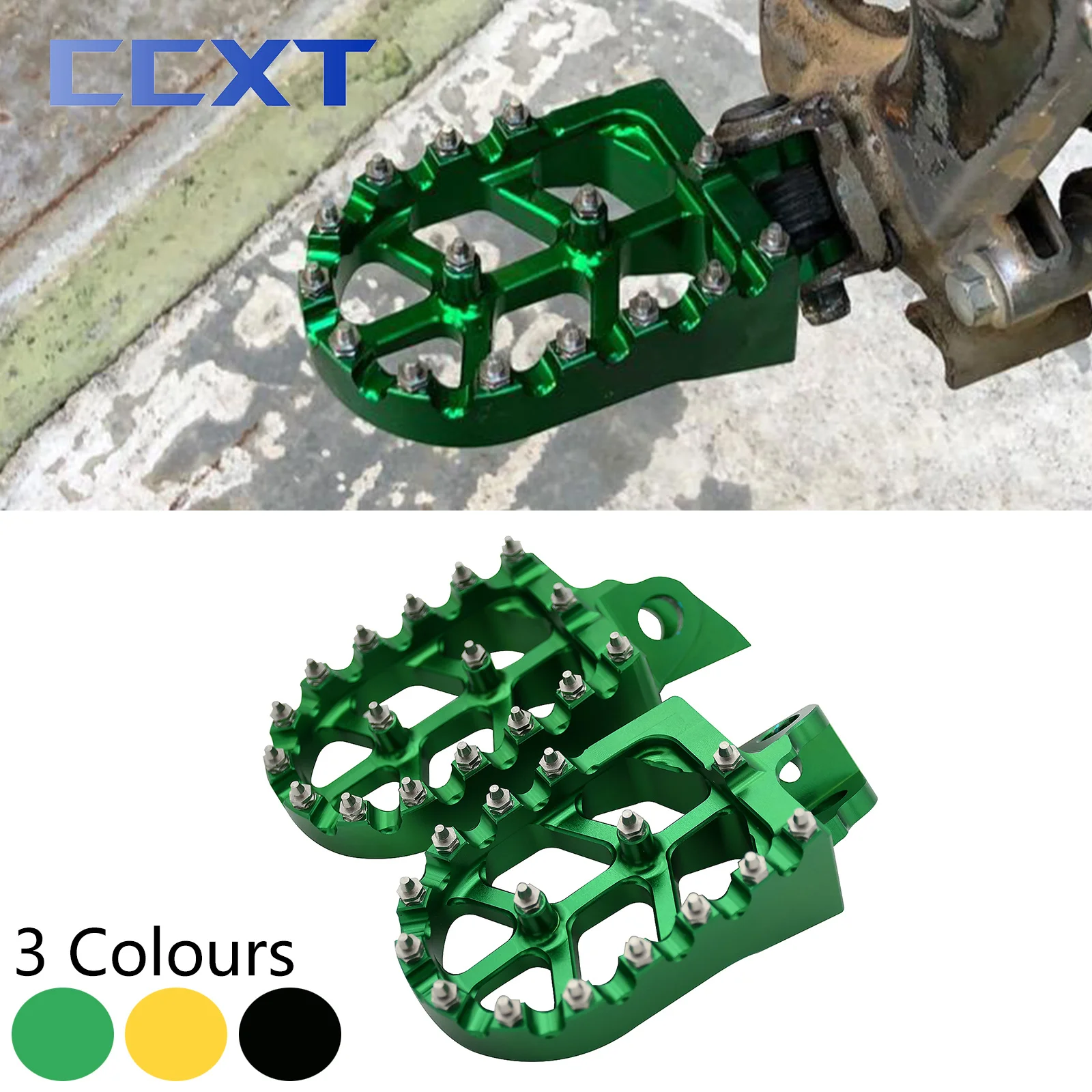 Motorcycle CNC Foot Pegs Footpeg Pedals FootRest For Kawasaki KX65 KX80 ... - $42.49+