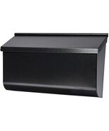 Woodlands Wall-Mount Mailbox, Medium Horizontal, Black Steel -L4010WB0 - $1,044.30 MXN