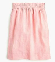 New J Crew Women Beauchamps Linen Dover Pink Pull-on Elastic Waist Skirt... - £27.37 GBP