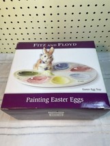 Fitz And Floyd Painting Easter Eggs Tray ‘04 Iridescent Paint New Sealed... - $18.65