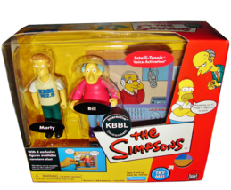 The Simpsons Talking Kbbl Radio Action Figure Playset Bill Marty Playmates New - $39.99