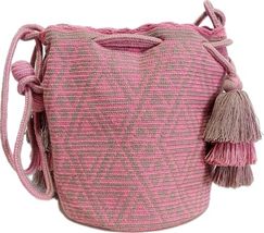 Handmade Large Wayuu Bag  Colombian Crochet Tote Mochila  Woven Tribal... - $2,100.72 MXN