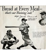 1940 Jack Coombs Duke University Baseball Bakers Bread Advertisement XL  - £37.35 GBP