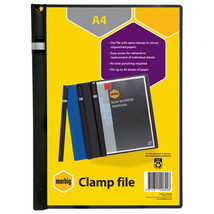Marbig A4 Clamp File - Black - $19.89