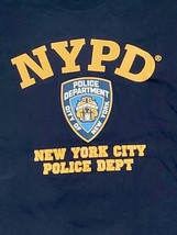 NYPD Shirt Adult Medium Blue New York City Police Department Pullover Te... - $154.14 MXN