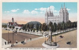 Temple Block Brigham Young Monument Salt Lake City Utah UT Postcard A10 - £2.36 GBP