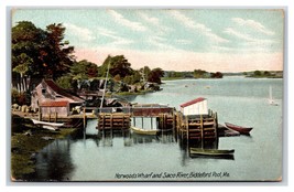 Norwoods Wharf &amp; Saco River Biddeford Pool Saco Bay Maine ME UNP UDB Postcard Y7 - £5.41 GBP