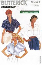 Misses&#39; BLOUSES Vintage 1988 Butterick Pattern 6241 Half-Size 20-22-24 UNCUT - £9.61 GBP
