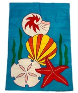 Under The Sea Shells And Starfish Beachy House Flag 40&quot;L x 28&quot;W Weather ... - $272.47 MXN