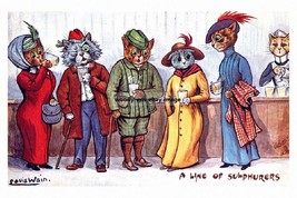 rp16910 - Louis Wain Cats - Line of Sulphurers - print 6x4 - $2.80