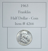 1963, Franklin Half Dollar, # 4266, vintage coins, rare coins, old coins... - $47.05