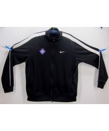 NIKE MEN&#39;S  ZIP UP POLYESTER TRACK JACKET size XL BLACK WHITE STRIPE &quot;MB... - $25.73