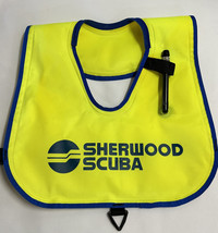 Sherwood Scuba Inflatable Snorkel Swim Vest Neon Yellow -Blow Tube - £11.82 GBP