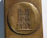 Trench Art Matchbox Holder Cathedral de Reims - $65.00