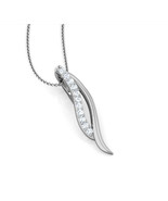 0.28ct Natural I-J Diamond 14k White Gold Sparkling Stylish Pendant AJ03... - £535.55 GBP