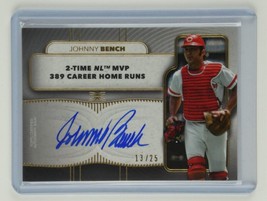 Johnny Bench Signed 2021 Topps Legendary Collection Card Autographed HOF /25 - £118.32 GBP