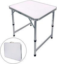 Aluminum Folding Small Picnic Table, Adjustable Height Lightweight, Medium - £36.42 GBP