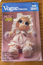 Vogue Little Miss Piggy Sewing Pattern 8967 Body Clothes Muppet Babies Uncut New - £9.61 GBP