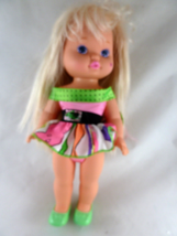 Vintage 1988 Mattel Toy Doll Blonde Hair Blue Eyes Original outfit & shoes 13" - $19.79