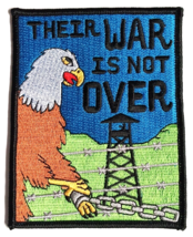 Their War Is Not Over Bald Eagle POW &amp; MIA USA Embroidered Iron On 4.25&quot;h Patch - £4.77 GBP