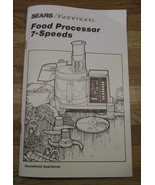 Sears Kenmore 69318 Food Processor PART/INSTRUCTION RECIPE BOOK ONLY/Exc - $8.99