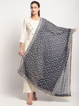 Silk Ethnic Motifs Embroidered Bandhani Dupatta Free Shipping - £11.46 GBP