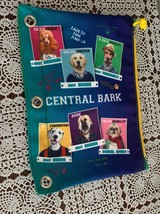 Central Bark Pencil Pouch Poodle Dalmatian Yellow Labrador Green Zips Br... - $11.49