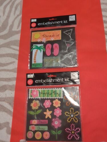 2 New Me & My Big Ideas Ellen Krans Embellishment Kit Happy Day & Paradise - $16.95