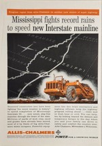 1959 Print Ad Allis-Chalmers Motor Scrapers Work on Highway Milwaukee,WI - $19.78
