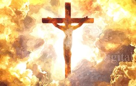 Digital Download Lord Jesus Christ on Cross Watercolor Wallpaper - $4.99