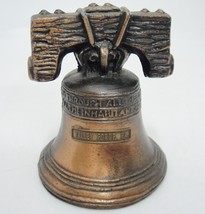 Liberty Bell Replica Copper Covered Metal 2.75&quot; Tall Valley Forge PA Souvenir - £12.04 GBP