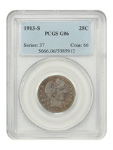 1913-S 25C PCGS Good 6 - $2,037.00